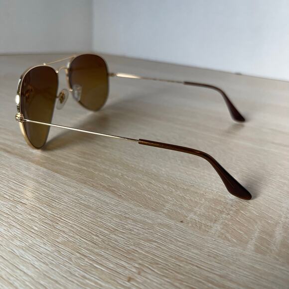 Ray-Ban RB3025 Gold Aviator Large Metal Sunglasses 001/51 FRAMES ONLY 58-14-135 - Picture 7 of 8